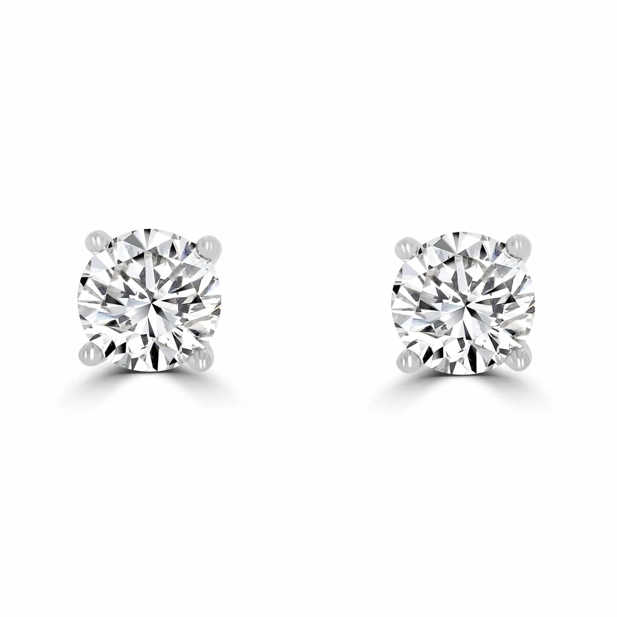 14ct Gold Solitaire Stud Earrings